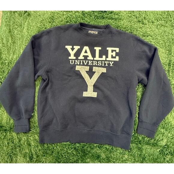 Yale University Y2K Blue Pullover Sweatshirt Jansport Sz Large - Picture 1 of 5